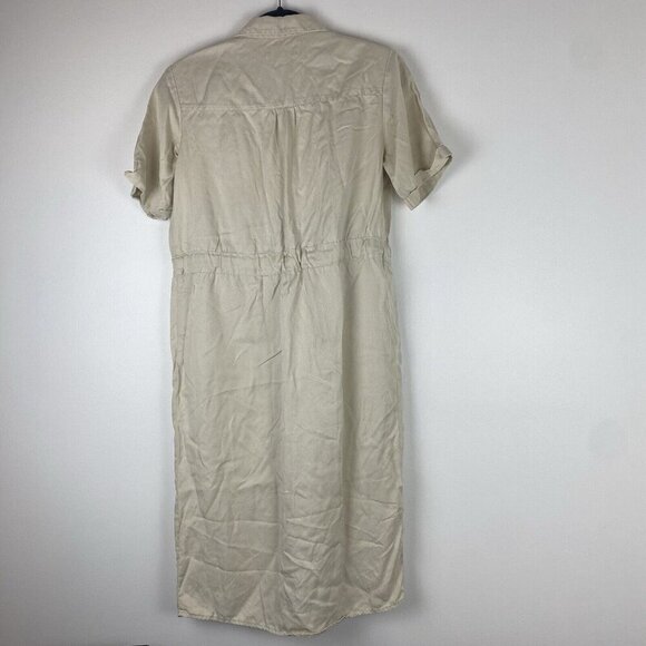Primark Women's Button Up Dress Size 4 Tan 100% Lyocell - Picture 6 of 10